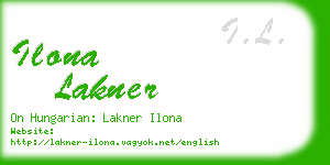 ilona lakner business card